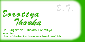 dorottya thomka business card